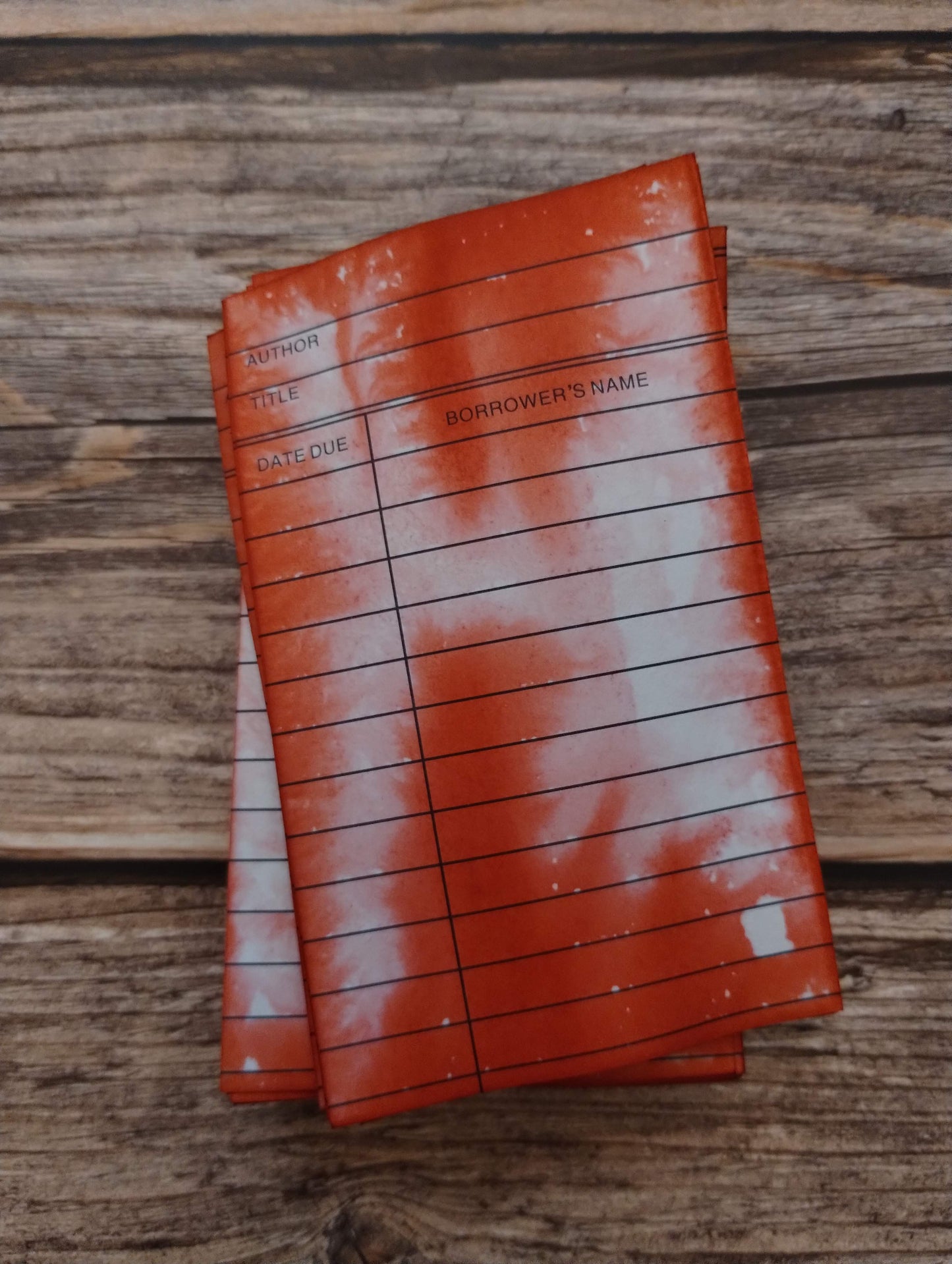 Scarlet Red Library Card