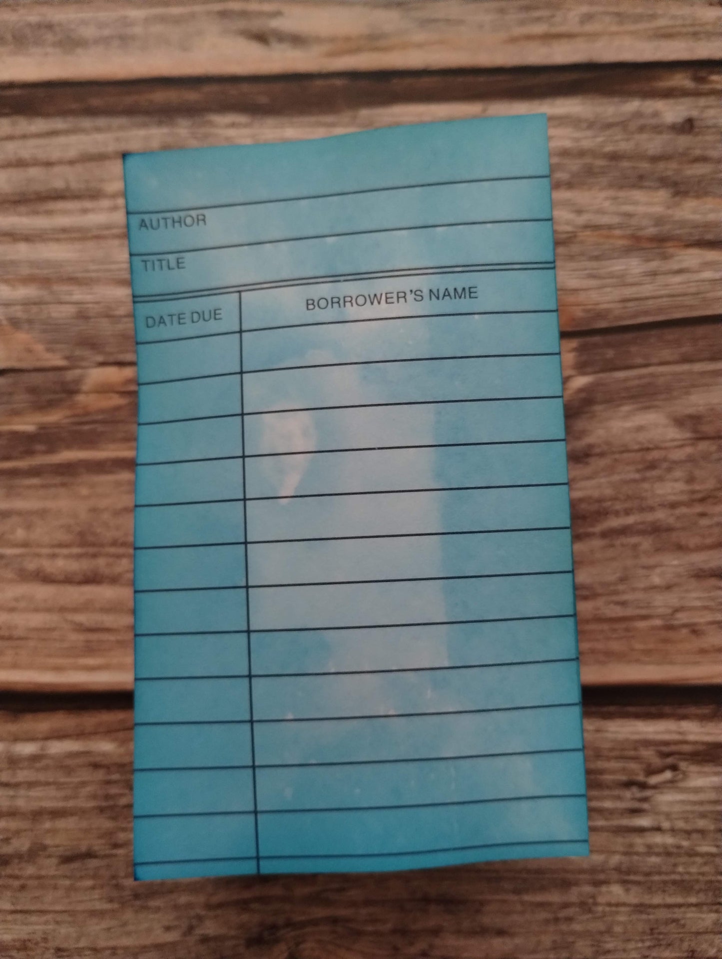 Icy Blue Library Card