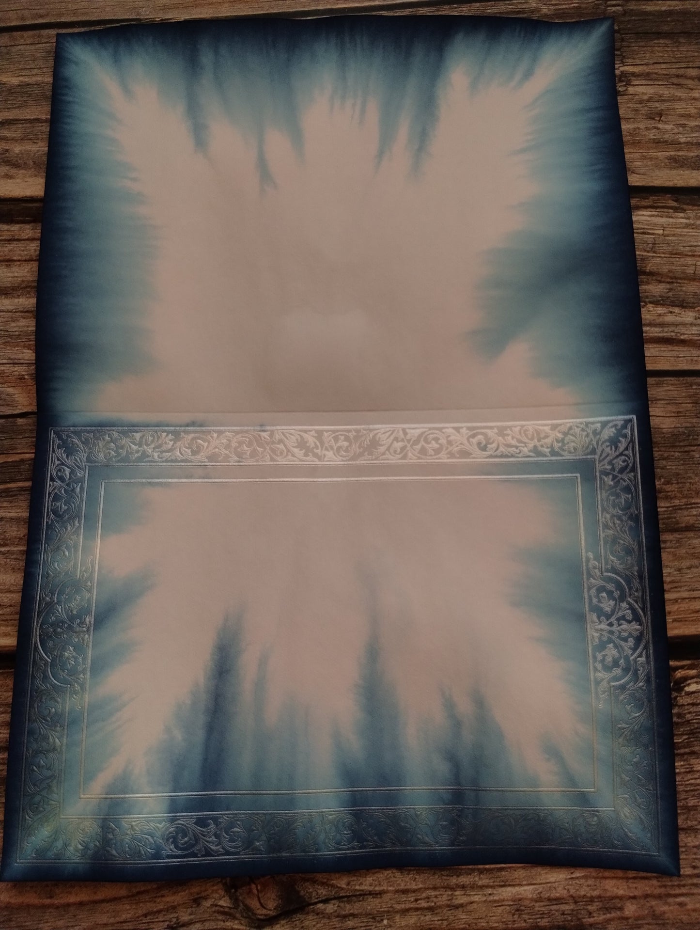 Evening Blue Wicked Pearlescent Border Card